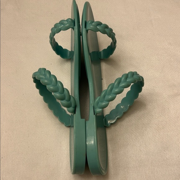 Stuart Weitzman Women's Braida Sawyer Jelly Sandals in Teal. Size 6 - Picture 6 of 7